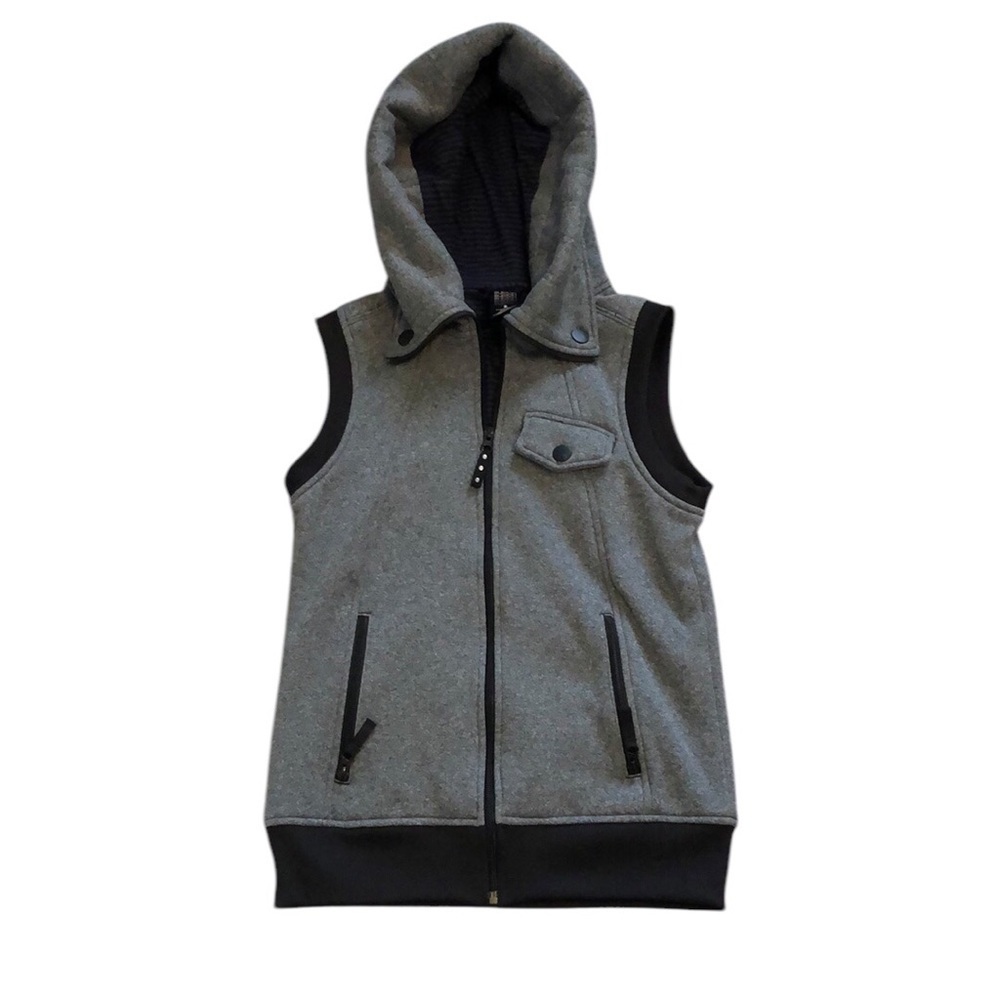 Burton Womens Dry Ride Vest Sz S Grey Casual Comfy Loungewear Outdoor Pockets